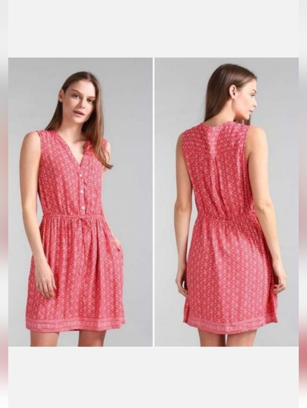 GAP Sleeveless Shirtdress Floral Dress Size Small